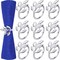 20-Pack Silver Leaf Napkin Rings – Elegant Christmas Table Decor